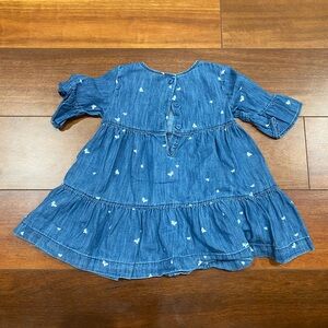 GAP - Blue Denim / Butterfly Dress - Girls 12-18 Months